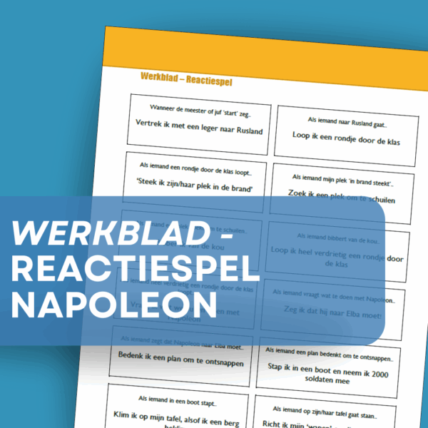 Werkblad - Reactiespel Napoleon